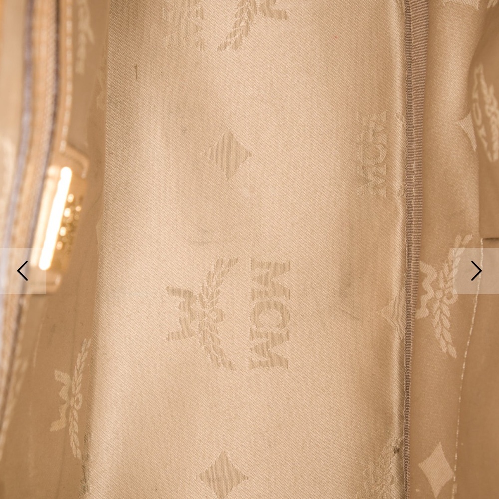 MCM Tan Backpack with Gold and Silver Studs - Picture 3 of 6